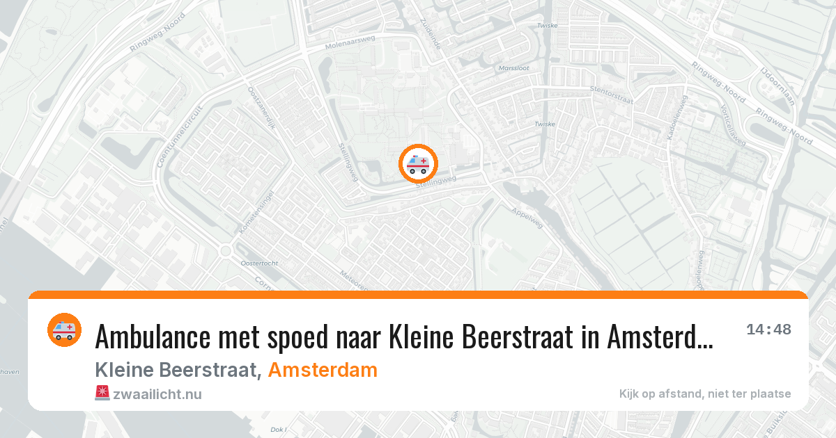 Ambulance met spoed naar Kleine Beerstraat in Amsterdam — 27 jun 2026