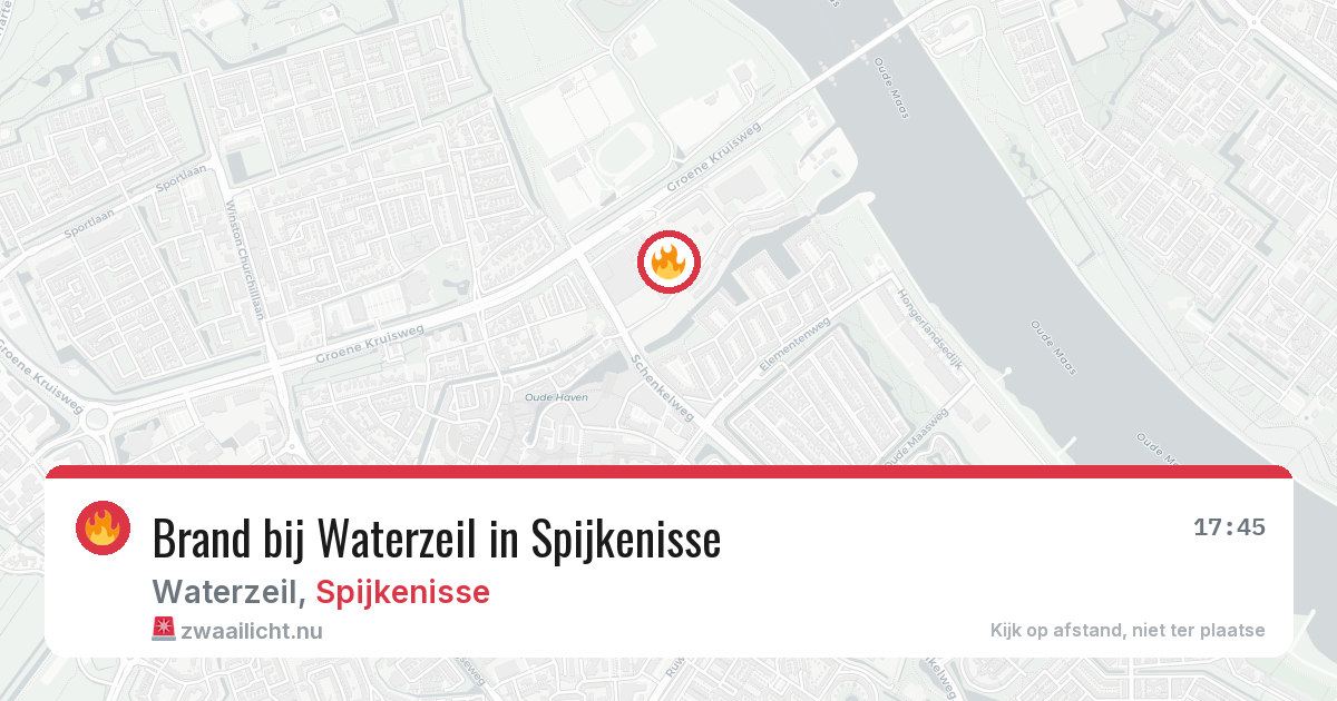 Brand bij Waterzeil in Spijkenisse — 12 jul 2026