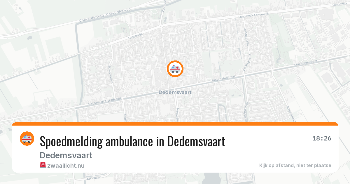 Spoedmelding ambulance in Dedemsvaart — 3 mei 2026