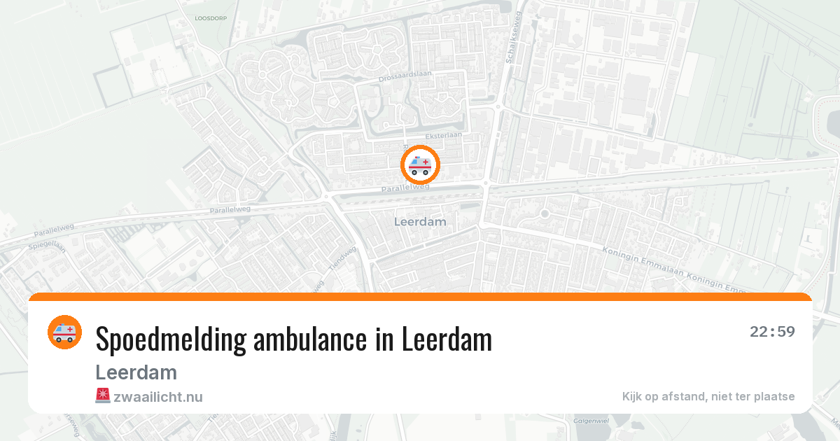 Spoedmelding ambulance in Leerdam — 10 jul 2026