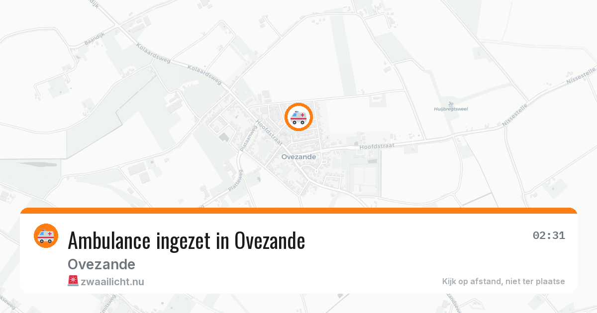 Ambulance ingezet in Ovezande — 30 mei 2026