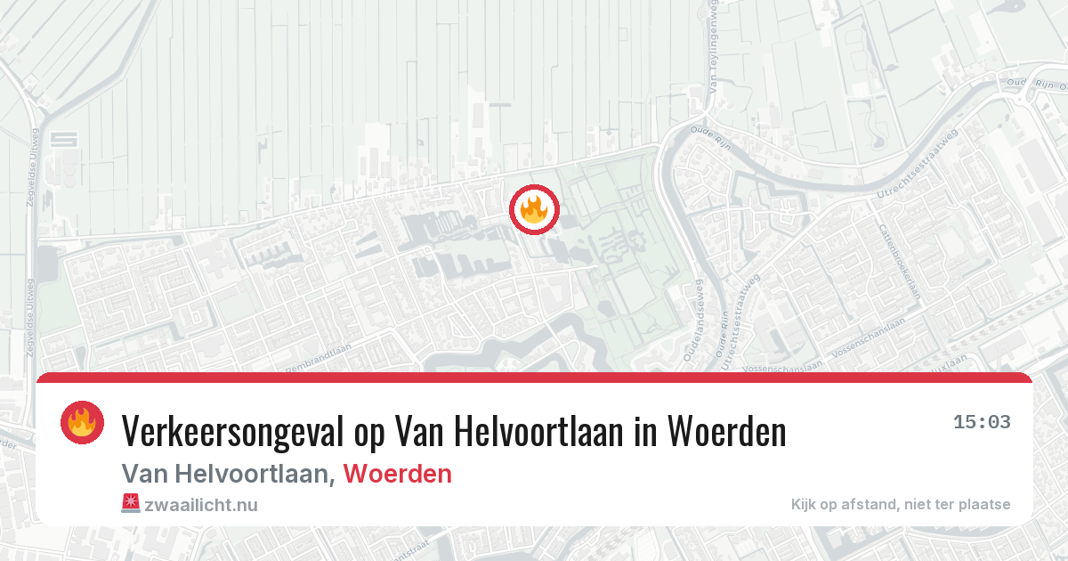 Verkeersongeval op Van Helvoortlaan in Woerden — 11 jul 2026