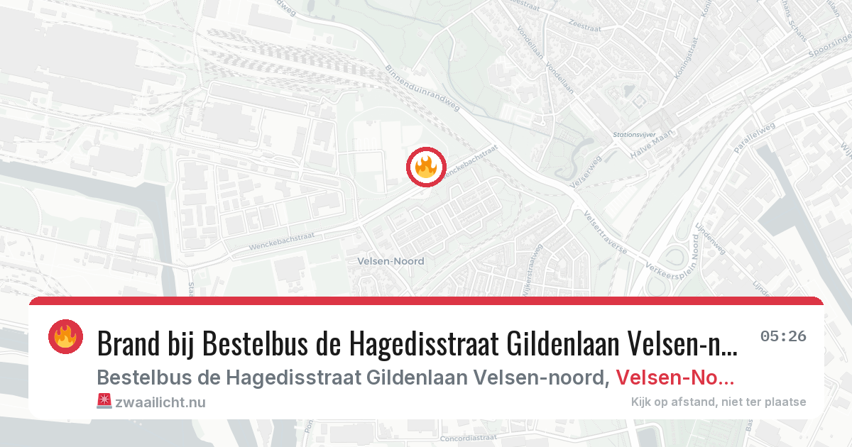 Brand bij Bestelbus de Hagedisstraat Gildenlaan Velsen-noord in Velsen-Noord — 26 mei 2026