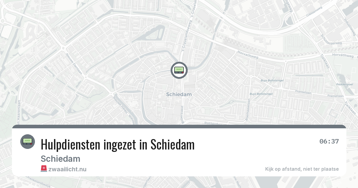 Hulpdiensten ingezet in Schiedam — 25 apr 2026 | 🚨 Zwaailicht.nu