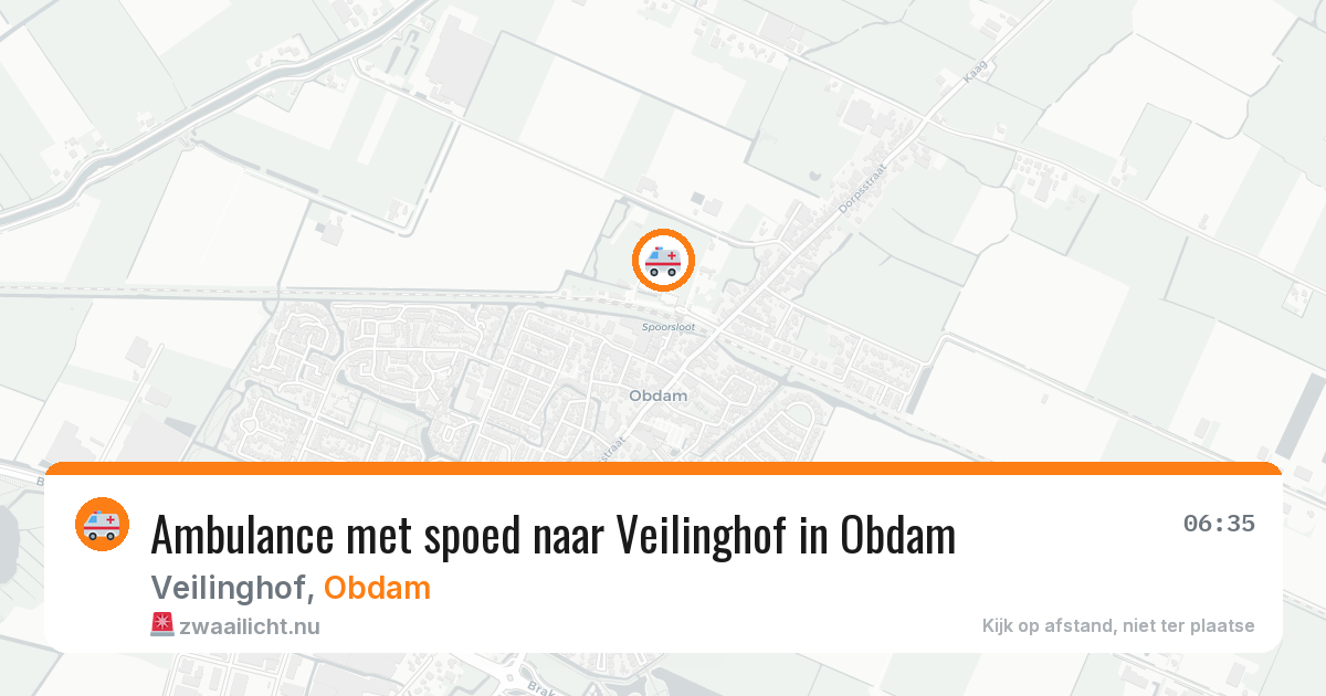 Ambulance met spoed naar Veilinghof in Obdam — 18 apr 2026