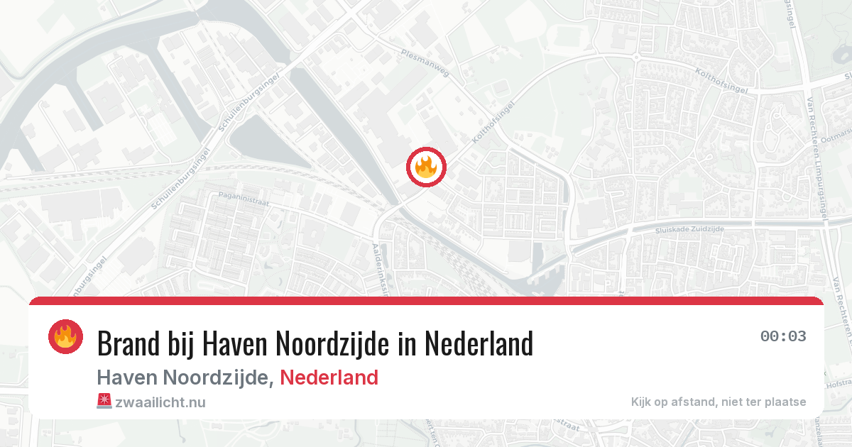 Brand bij Haven Noordzijde in Nederland — 11 jul 2026