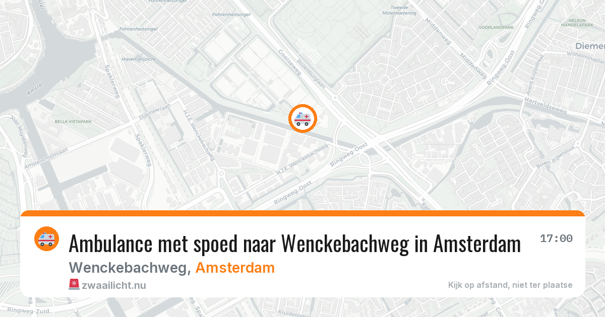 Ambulance met spoed naar Wenckebachweg in Amsterdam — 20 jul 2026