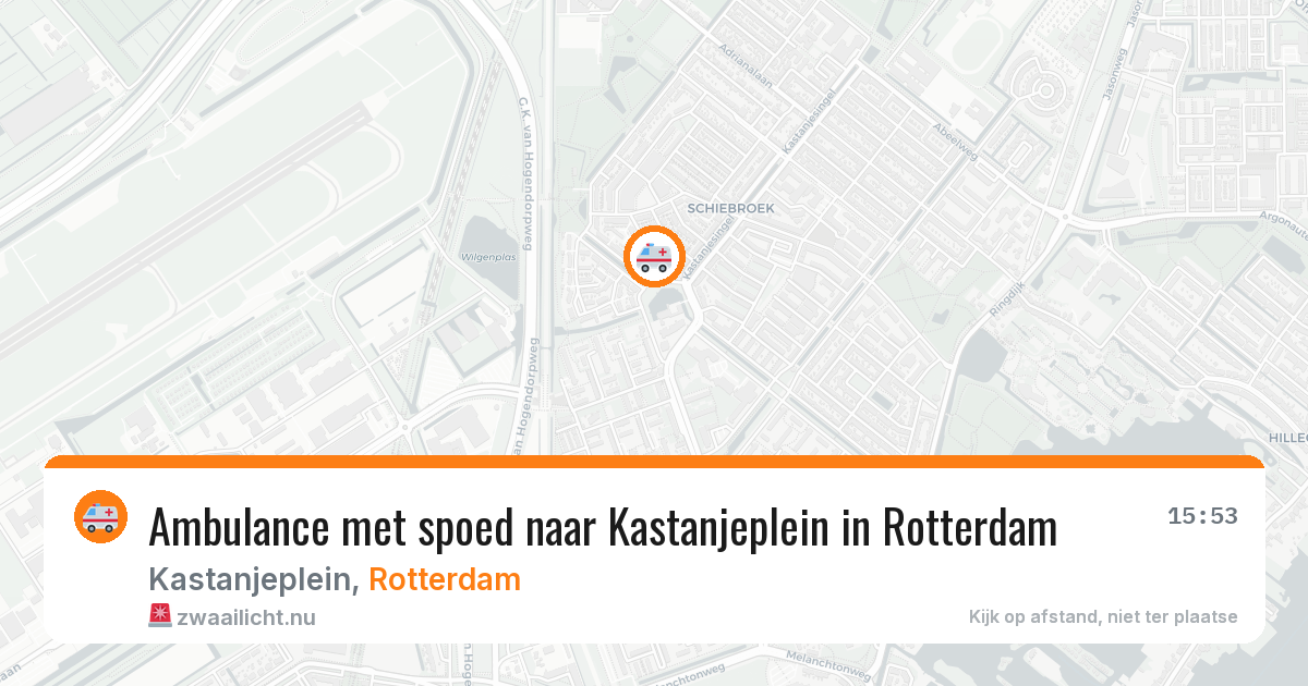 Ambulance met spoed naar Kastanjeplein in Rotterdam — 1 jun 2026