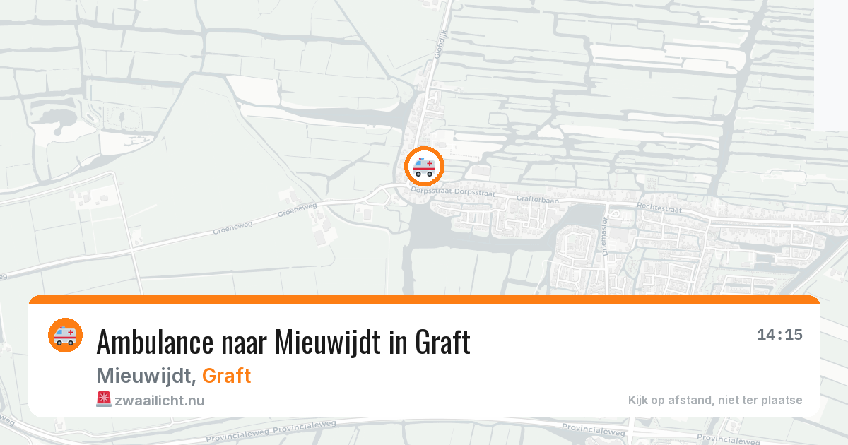 Ambulance naar Mieuwijdt in Graft — 20 mei 2026