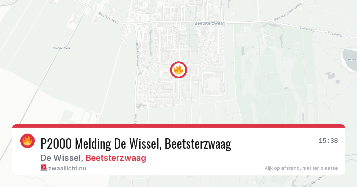 P2000 Melding De Wissel, Beetsterzwaag — 24 jun 2026