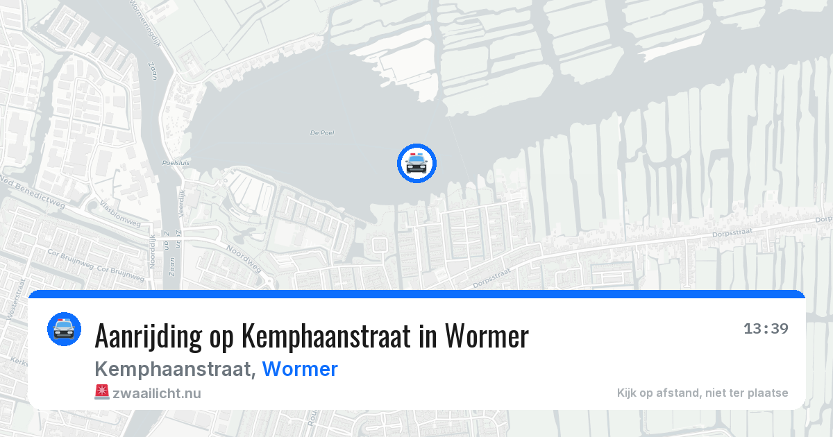 Aanrijding op Kemphaanstraat in Wormer — 17 jul 2026