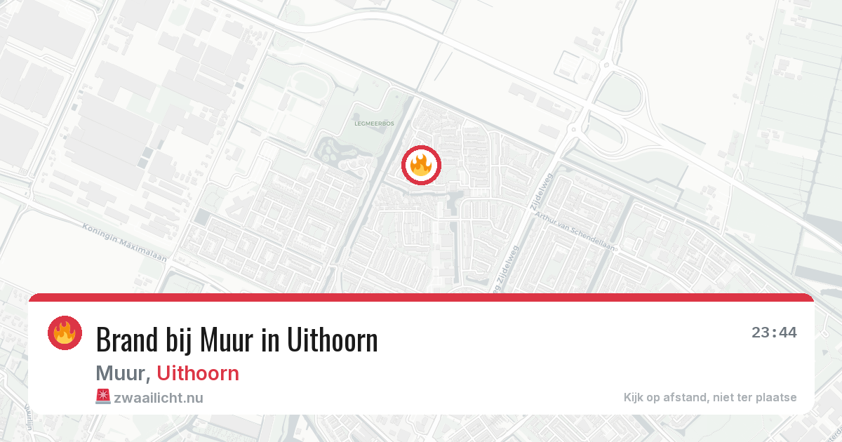 Brand bij Muur in Uithoorn — 16 jul 2026