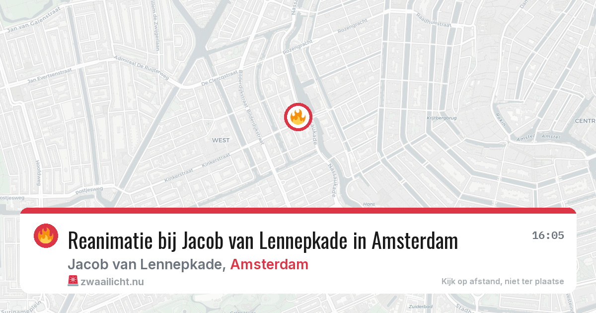 Reanimatie bij Jacob van Lennepkade in Amsterdam — 20 mrt 2026