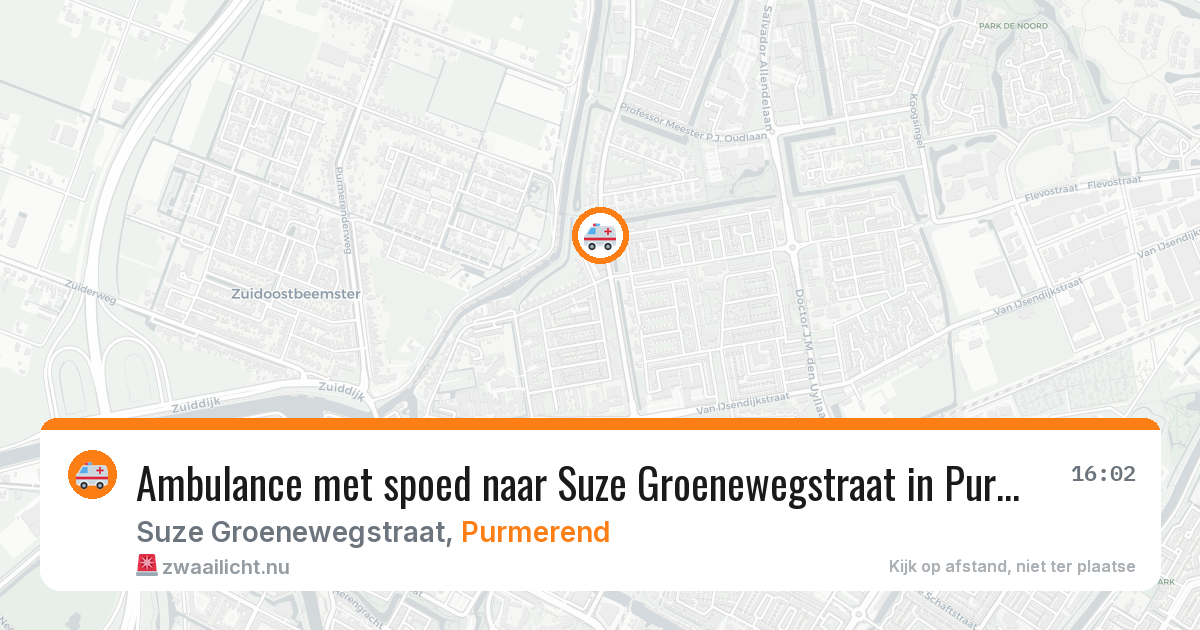 Ambulance met spoed naar Suze Groenewegstraat in Purmerend — 3 jun 2026
