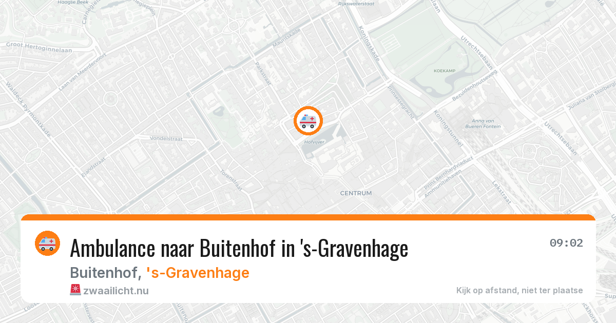 Ambulance naar Buitenhof in 's-Gravenhage — 13 jul 2026