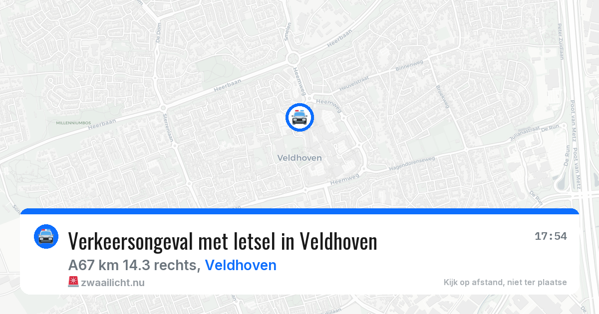 Verkeersongeval met letsel in Veldhoven — 18 mrt 2026
