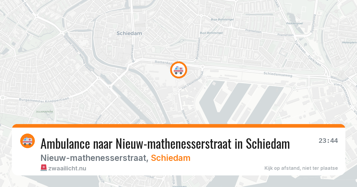 Ambulance naar Nieuw-mathenesserstraat in Schiedam — 30 mei 2026
