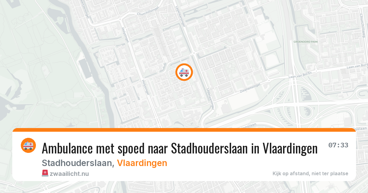 Ambulance met spoed naar Stadhouderslaan in Vlaardingen — 13 jul 2026