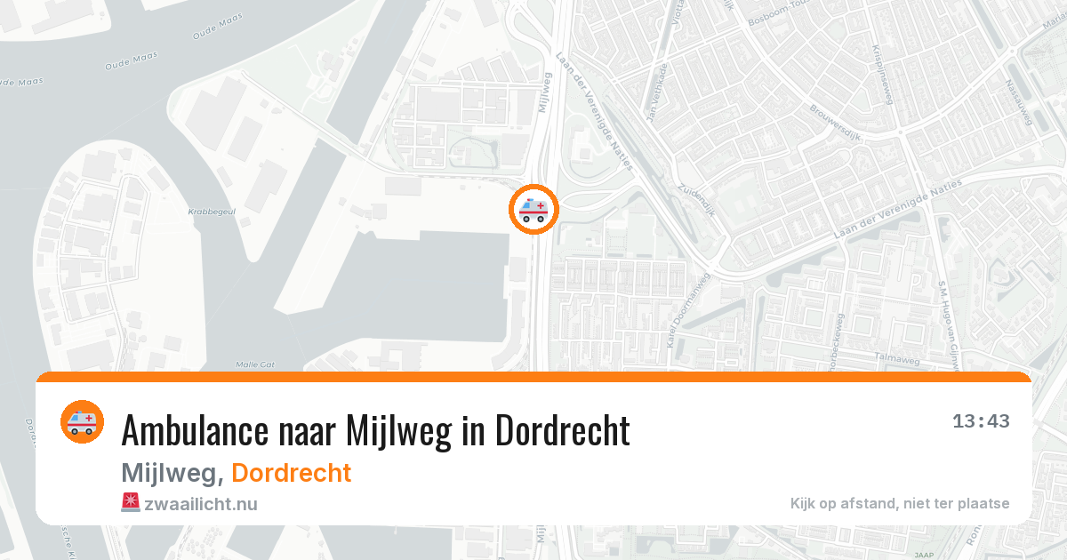 Ambulance naar Mijlweg in Dordrecht — 10 jul 2026