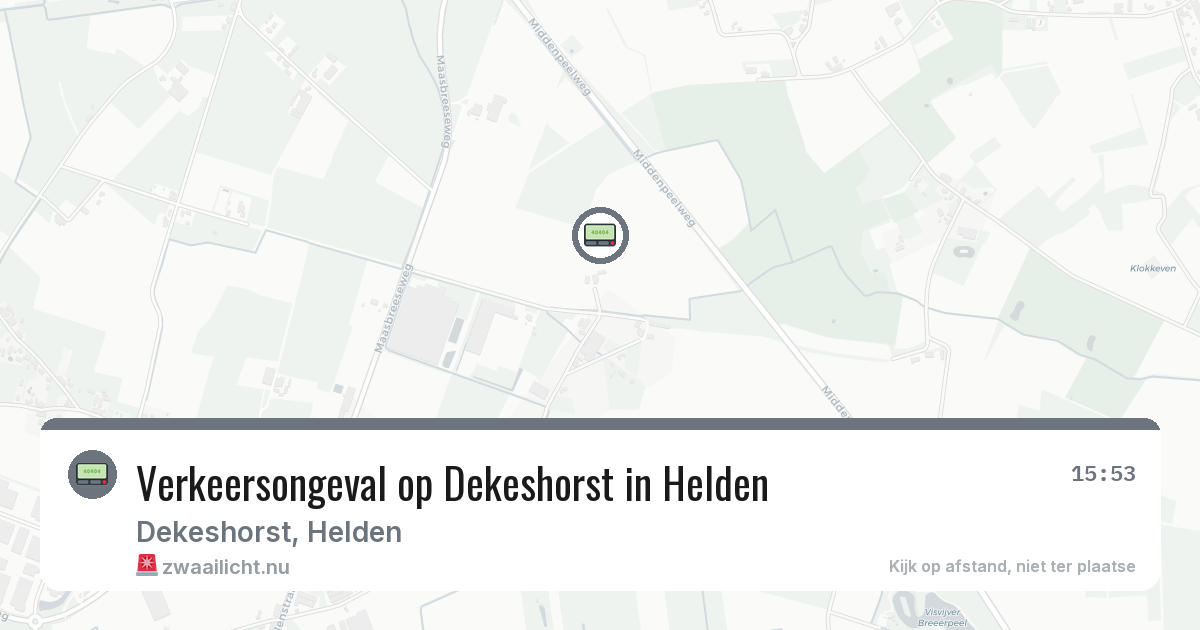 Verkeersongeval op Dekeshorst in Helden — 3 jul 2026