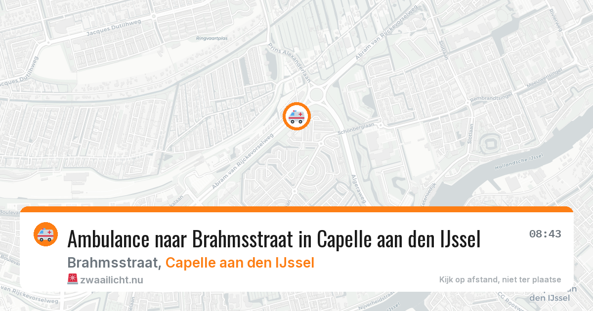 Ambulance naar Brahmsstraat in Capelle aan den IJssel — 20 jul 2026