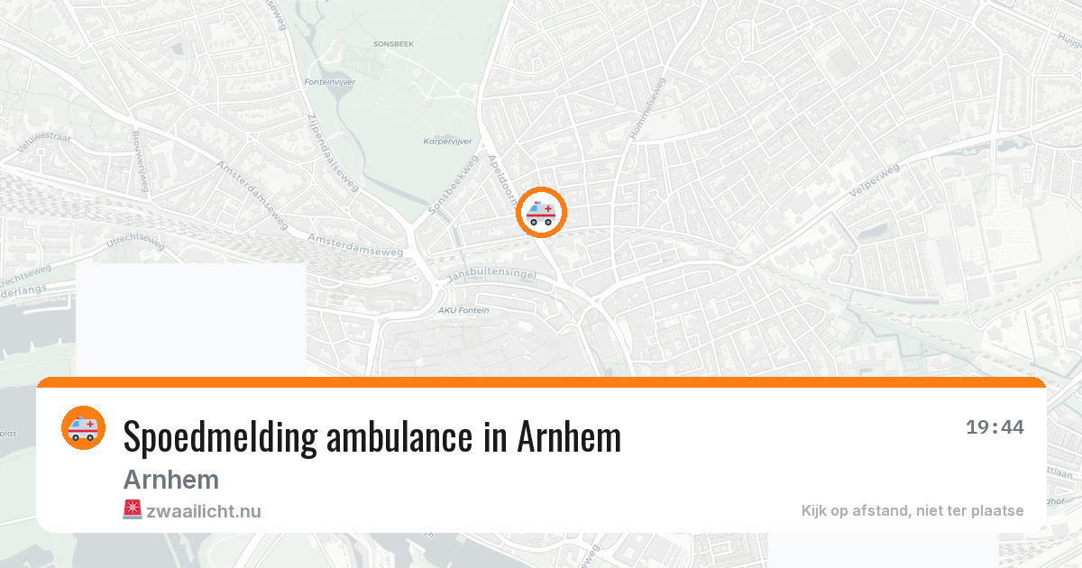 Spoedmelding ambulance in Arnhem — 10 jul 2026
