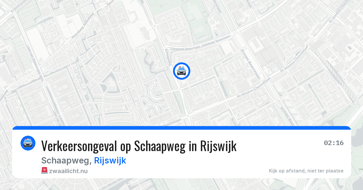 Verkeersongeval op Schaapweg in Rijswijk — 19 jul 2026