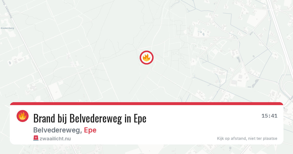 Brand bij Belvedereweg in Epe — 21 jul 2026