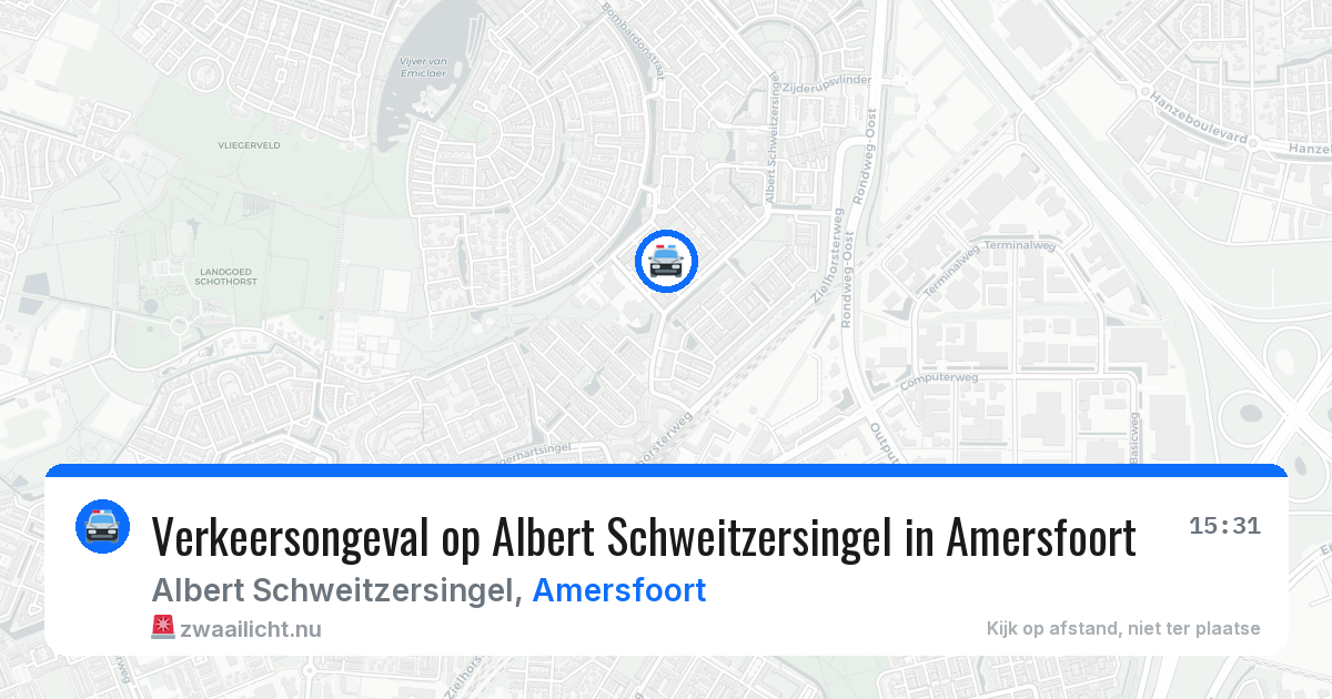 Verkeersongeval op Albert Schweitzersingel in Amersfoort — 16 jan 2026