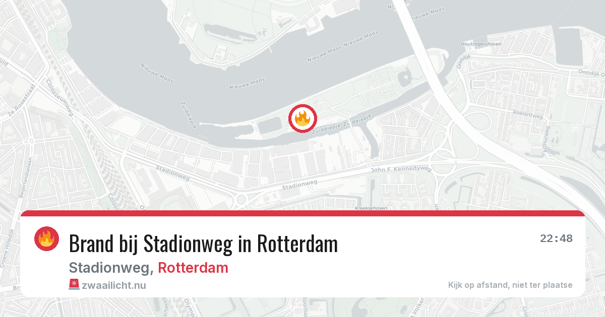 Brand bij Stadionweg in Rotterdam — 24 mei 2026