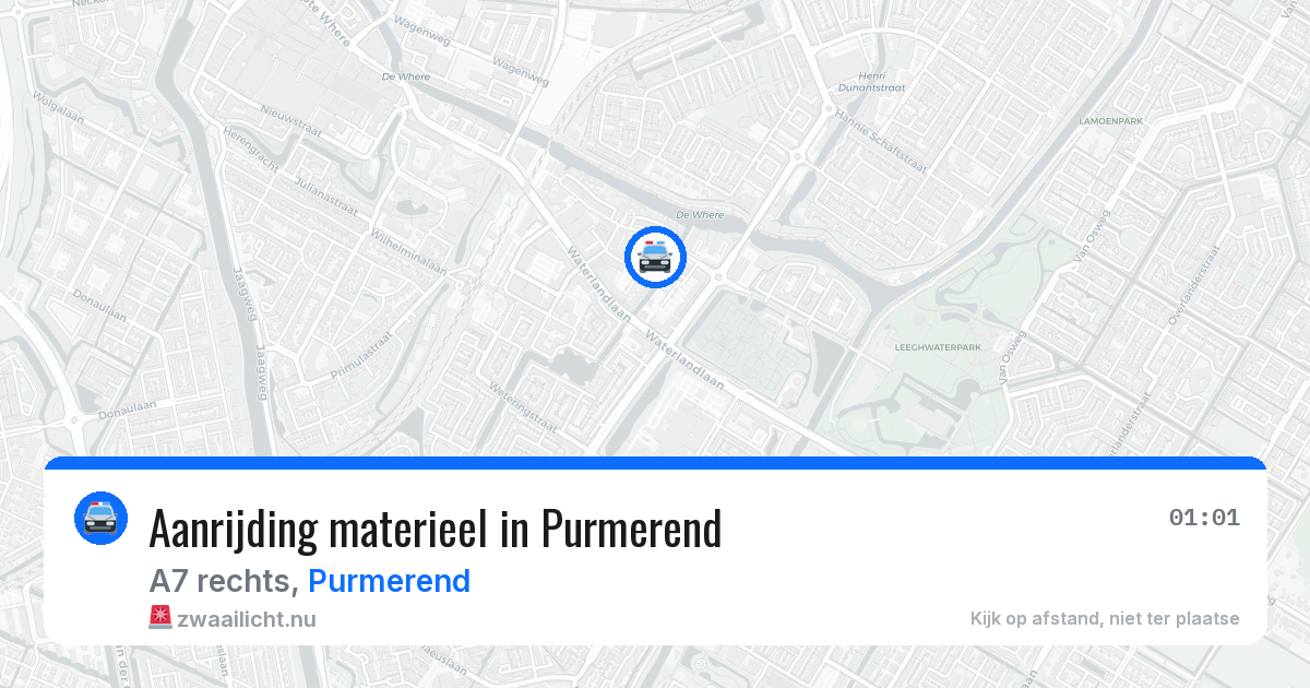 Aanrijding materieel in Purmerend — 18 mrt 2026