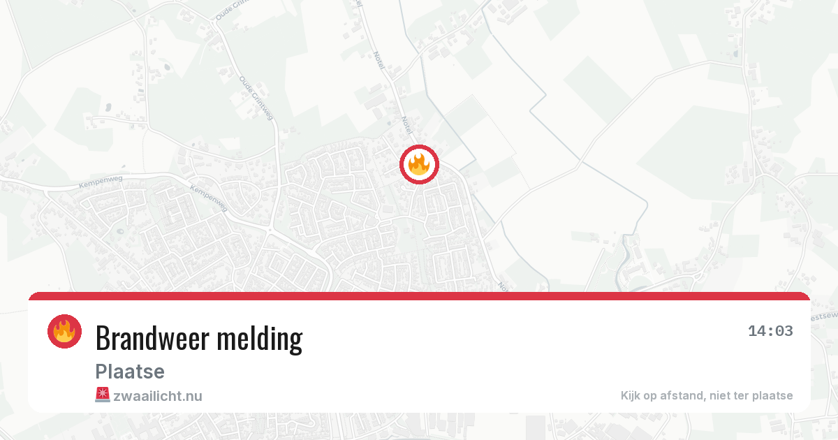 Brandweer melding — 28 mrt 2026