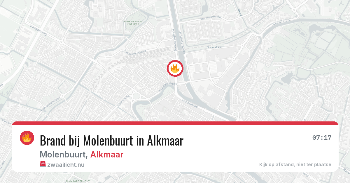 Brand bij Molenbuurt in Alkmaar — 22 jul 2026