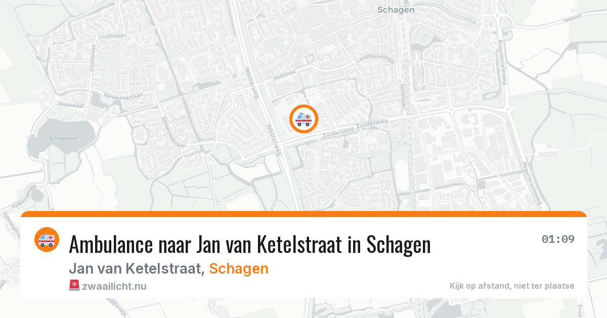 Ambulance naar Jan van Ketelstraat in Schagen — 27 mrt 2026
