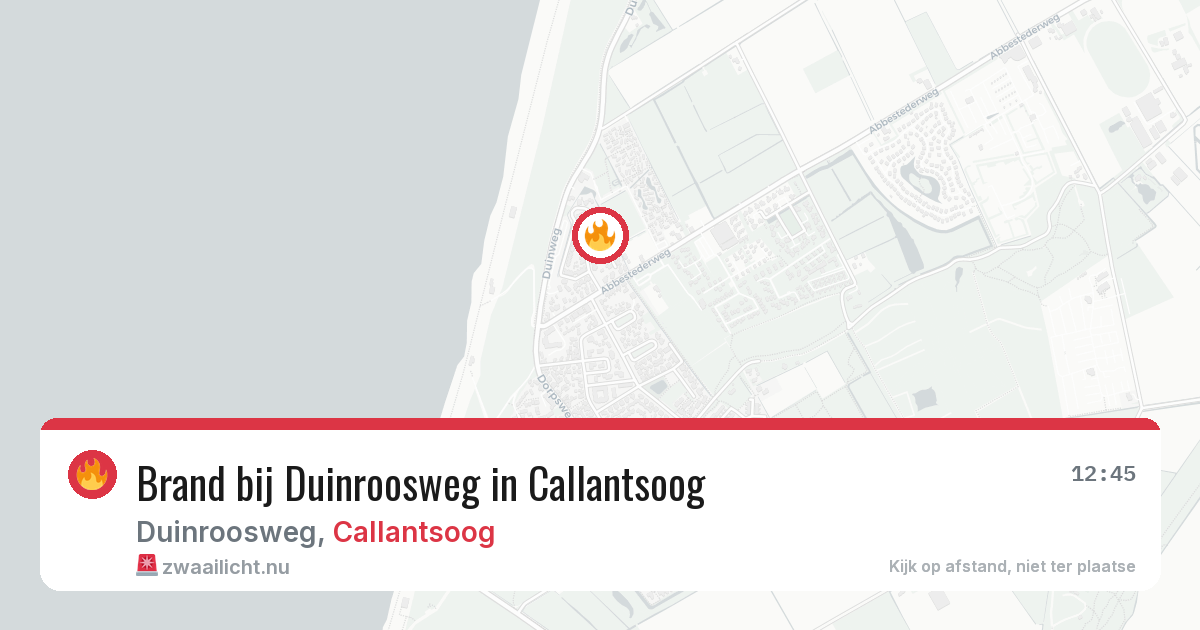 Brand bij Duinroosweg in Callantsoog — 25 mei 2026