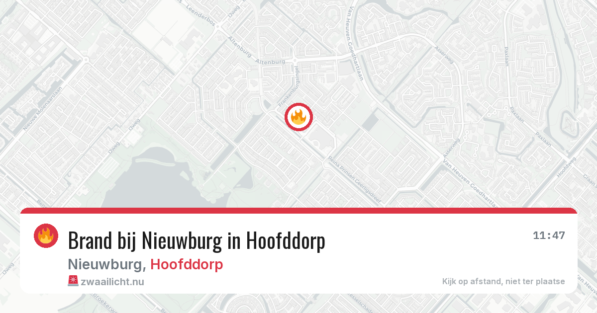 Brand bij Nieuwburg in Hoofddorp — 16 jul 2026