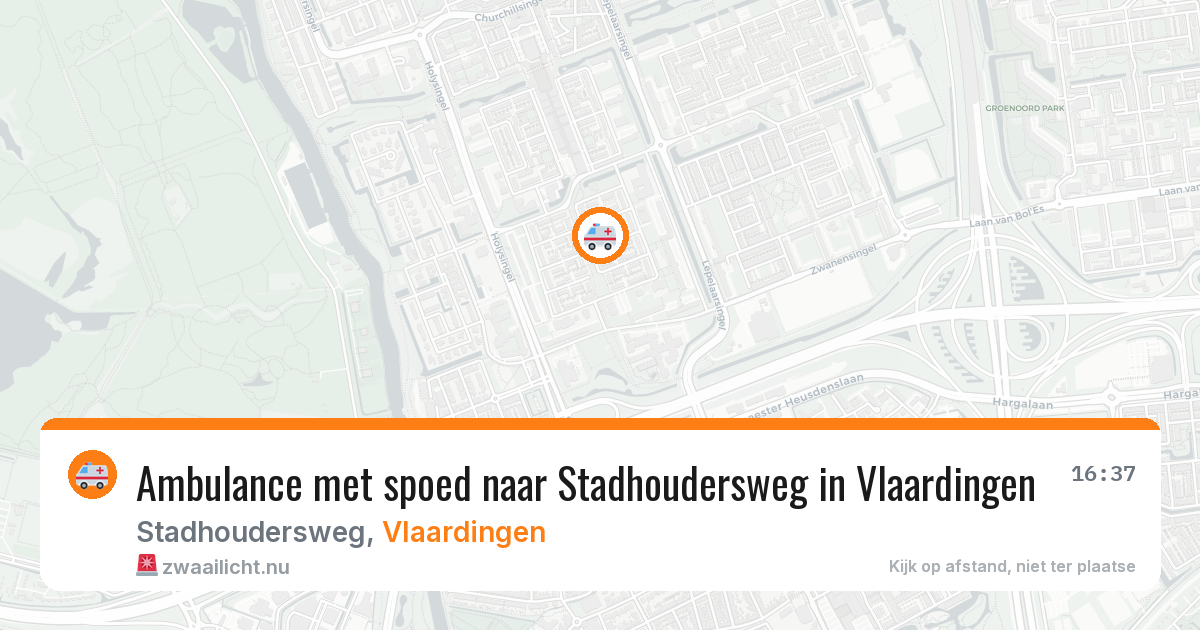 Ambulance met spoed naar Stadhoudersweg in Vlaardingen — 1 jun 2026