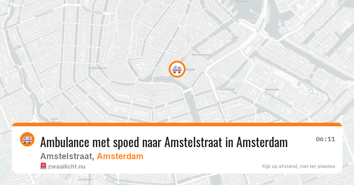Ambulance met spoed naar Amstelstraat in Amsterdam — 30 mei 2026