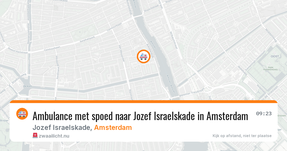 Ambulance met spoed naar Jozef Israelskade in Amsterdam — 22 mei 2026