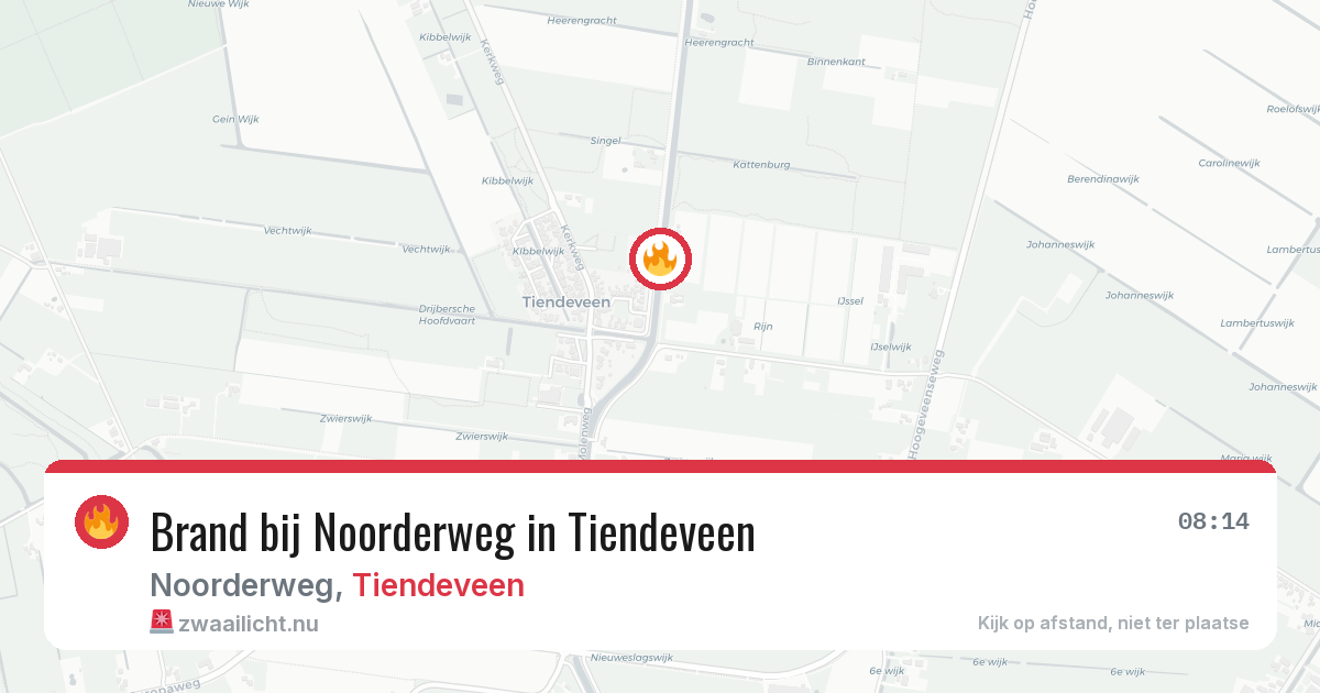 Brand bij Noorderweg in Tiendeveen — 22 jun 2026