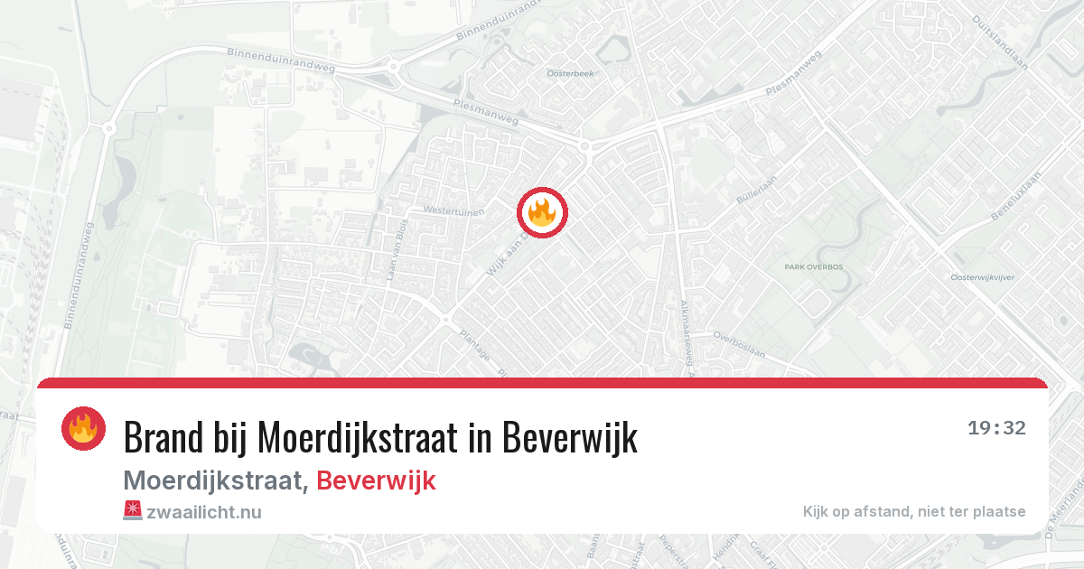 Brand bij Moerdijkstraat in Beverwijk — 2 jun 2026