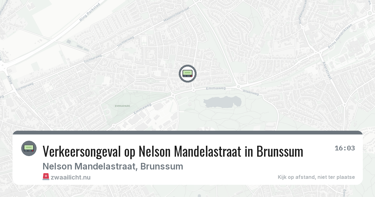 Verkeersongeval op Nelson Mandelastraat in Brunssum — 11 jul 2026