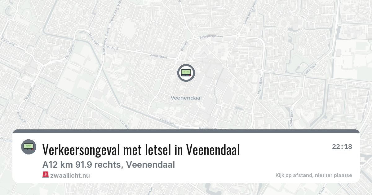 Verkeersongeval met letsel in Veenendaal — 23 jan 2026