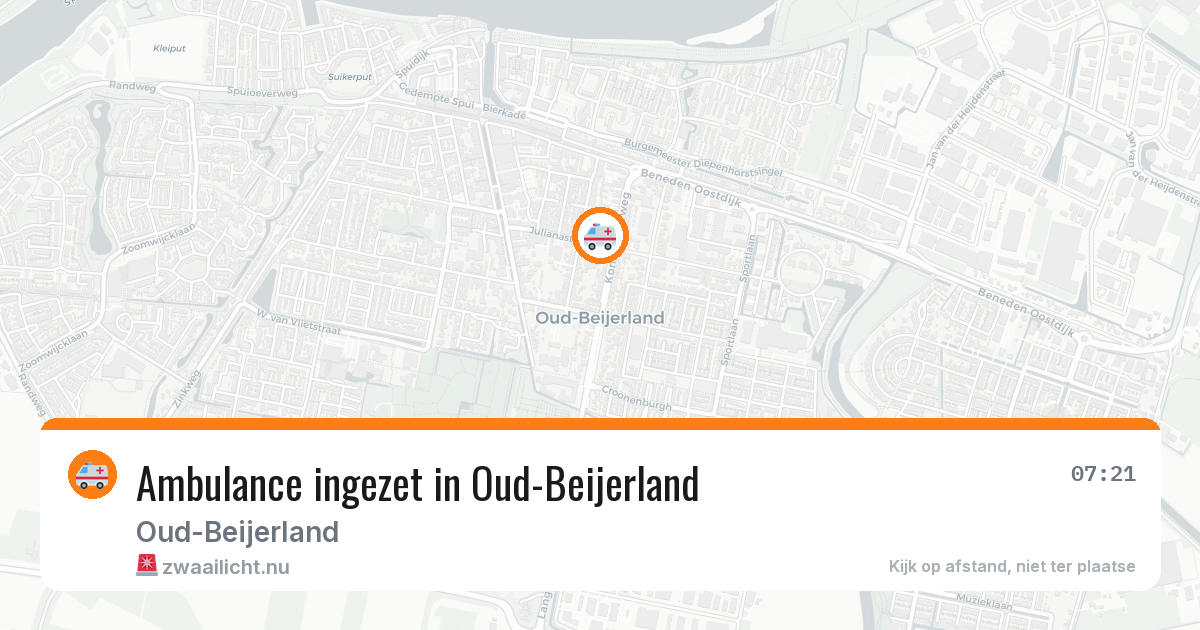 Ambulance ingezet in Oud-Beijerland — 18 jul 2026
