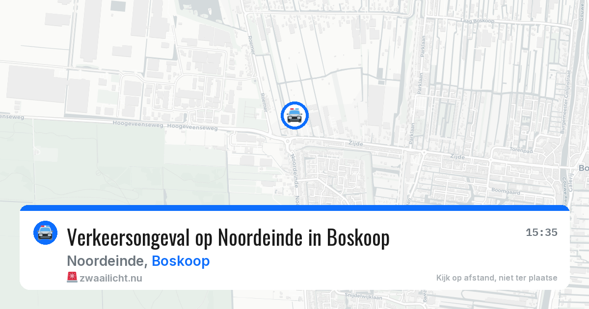 Verkeersongeval op Noordeinde in Boskoop — 6 jul 2026