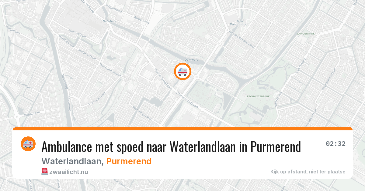 Ambulance met spoed naar Waterlandlaan in Purmerend — 25 mei 2026