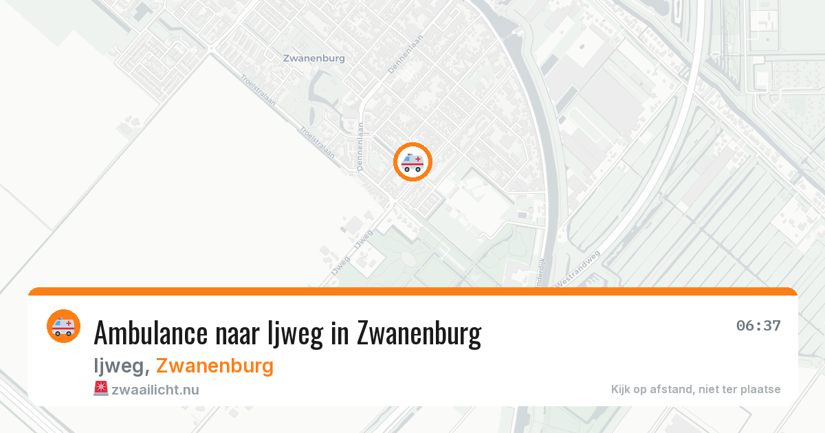 Ambulance naar Ijweg in Zwanenburg — 10 jul 2026