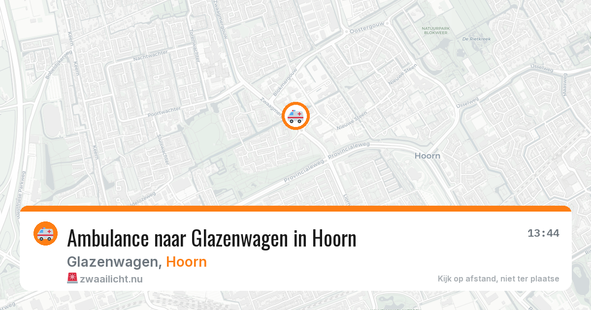Ambulance naar Glazenwagen in Hoorn — 25 jul 2026