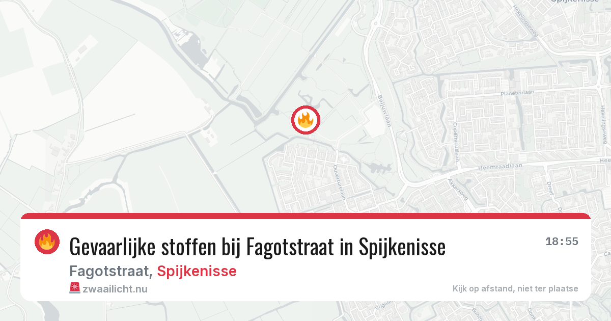 Gevaarlijke stoffen bij Fagotstraat in Spijkenisse — 19 mrt 2026