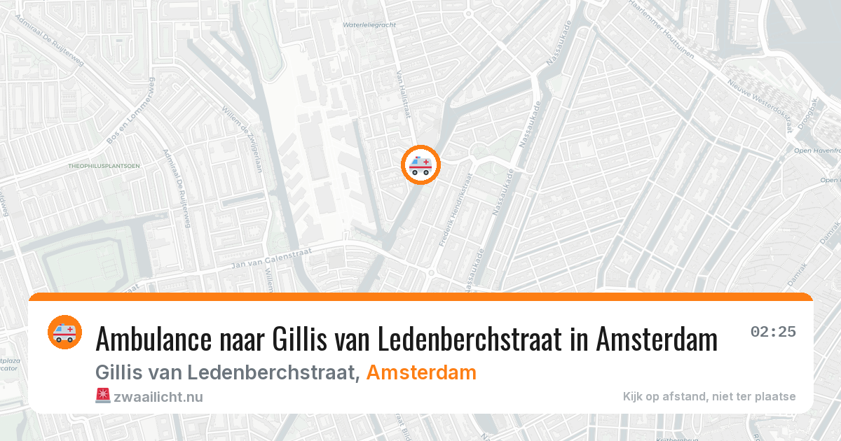 Ambulance naar Gillis van Ledenberchstraat in Amsterdam — 24 jul 2026